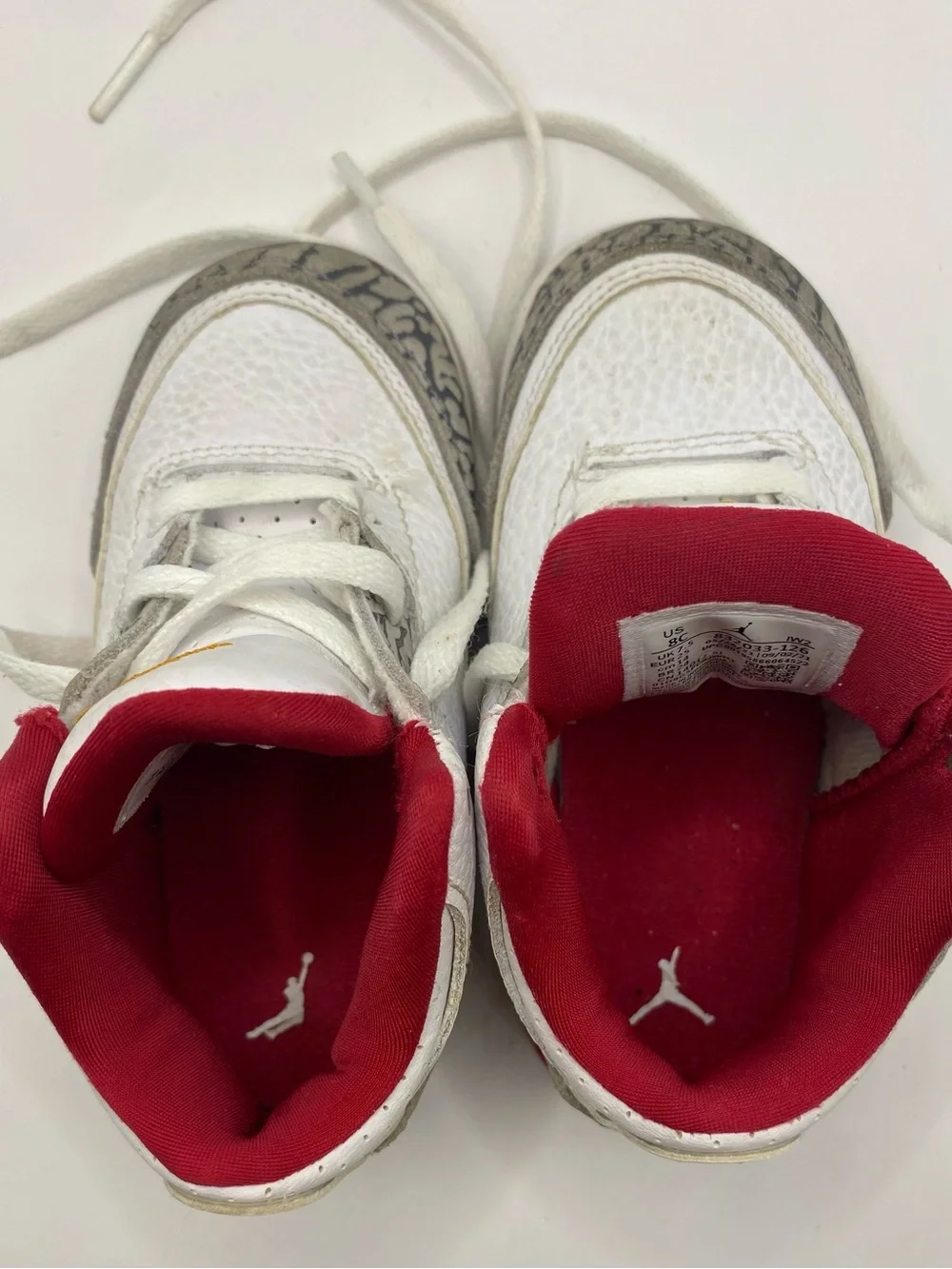NIKE AIR JORDAN 3 RETRO TD CARDINAL RED SIZE 8C TODDLER SHOES 832033-126